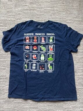 Super Mario Bros. Navy Graphic Short Sleeve Tee